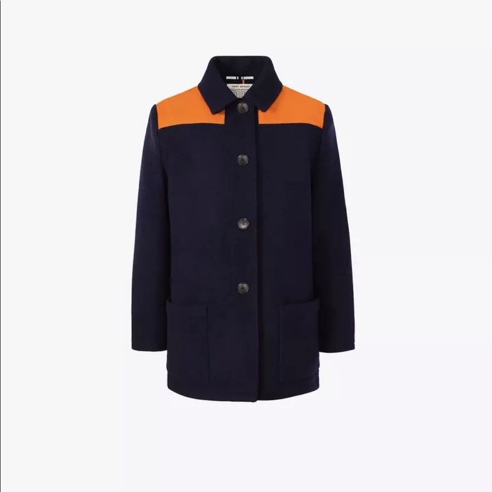 NWT- Tory Sport Color Block Wool Coat- Size XL